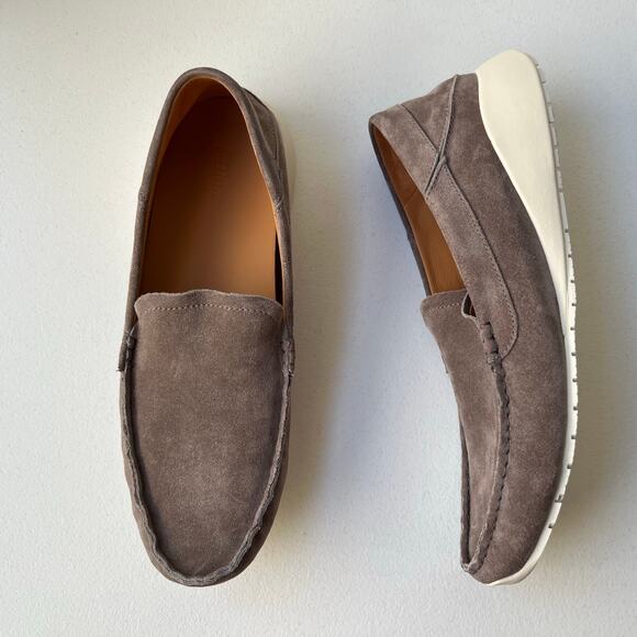 Olukai Ka\'a Suede Loafers Men\'s 13 Gray Drop-In Heel Minimalist Old Money NEW main image 6